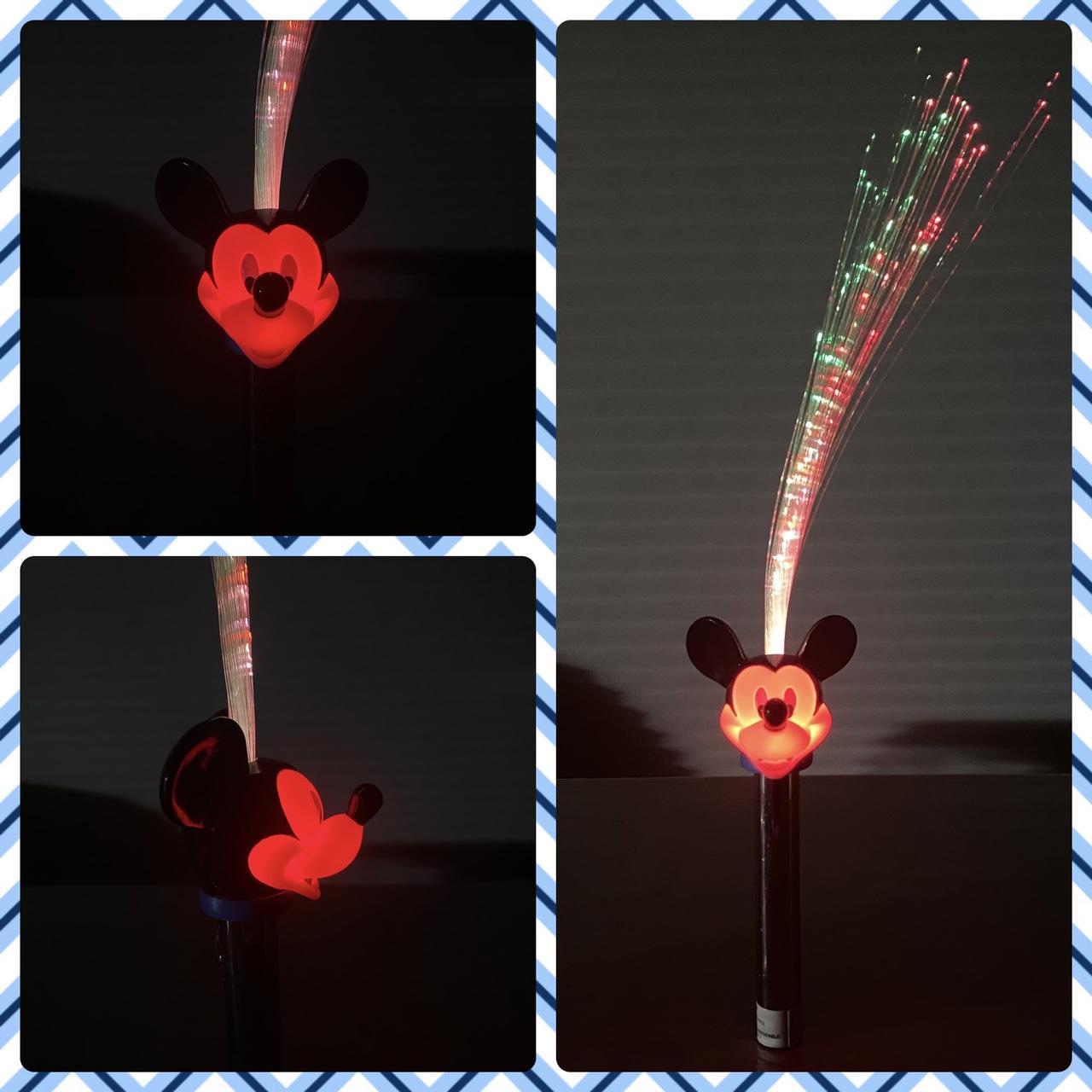VINTAGE DISNEY MICKEY MOUSE LIGHT UP WAND GLOW FIBER... Depop