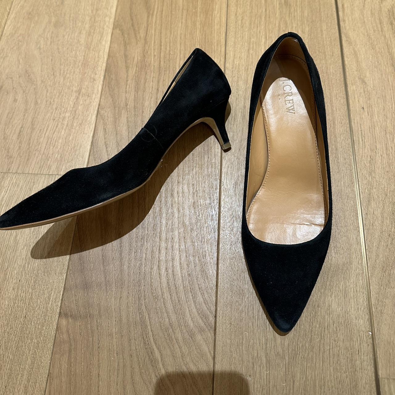 J Crew black frictional suede