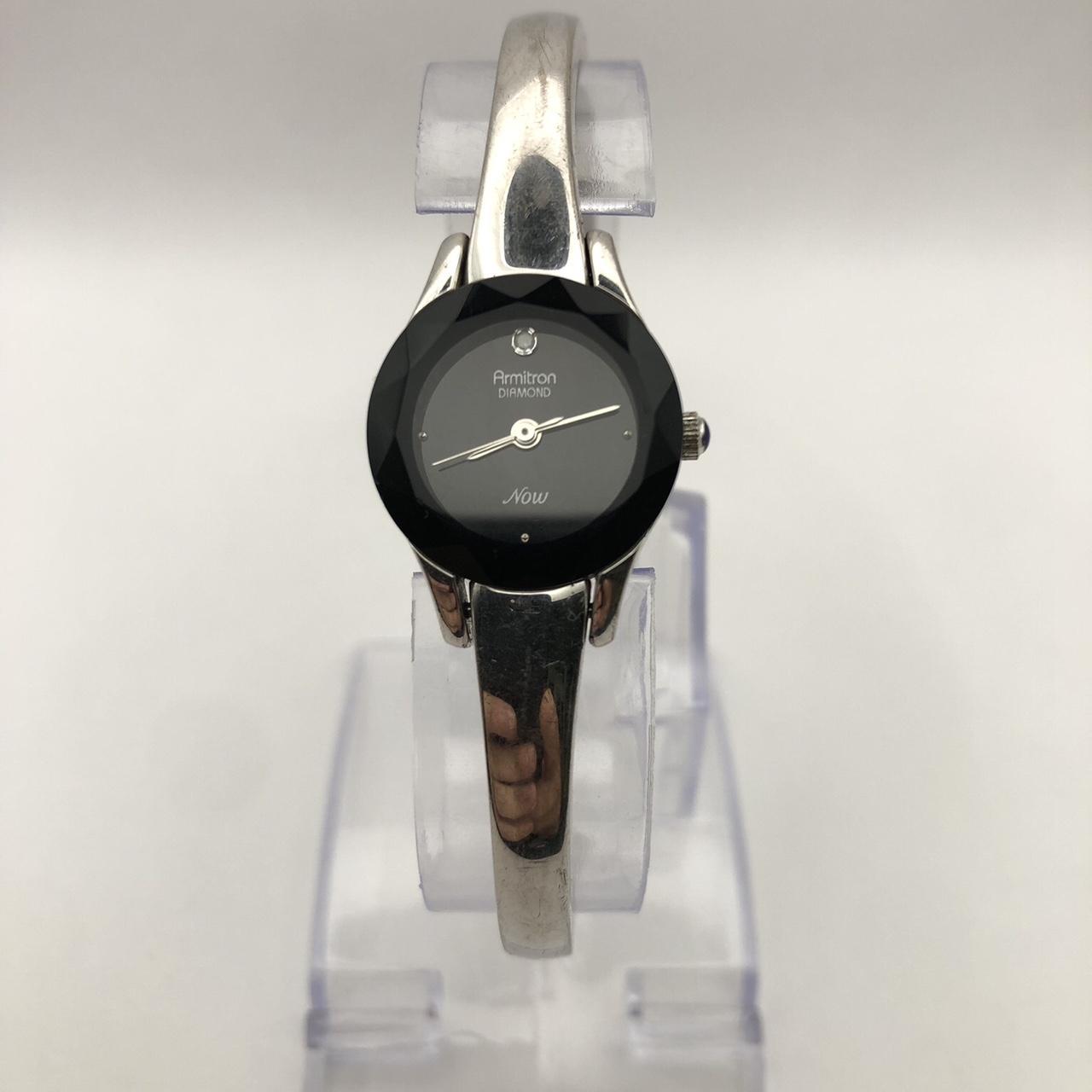 armitron diamond watch black