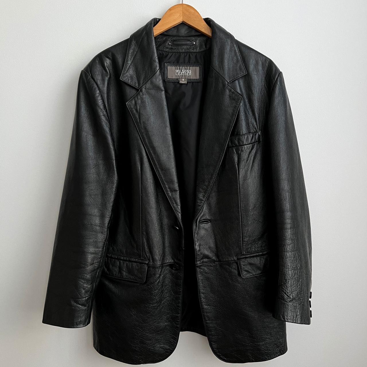 vintage black wilsons leather blazer ☆ the perfect... - Depop