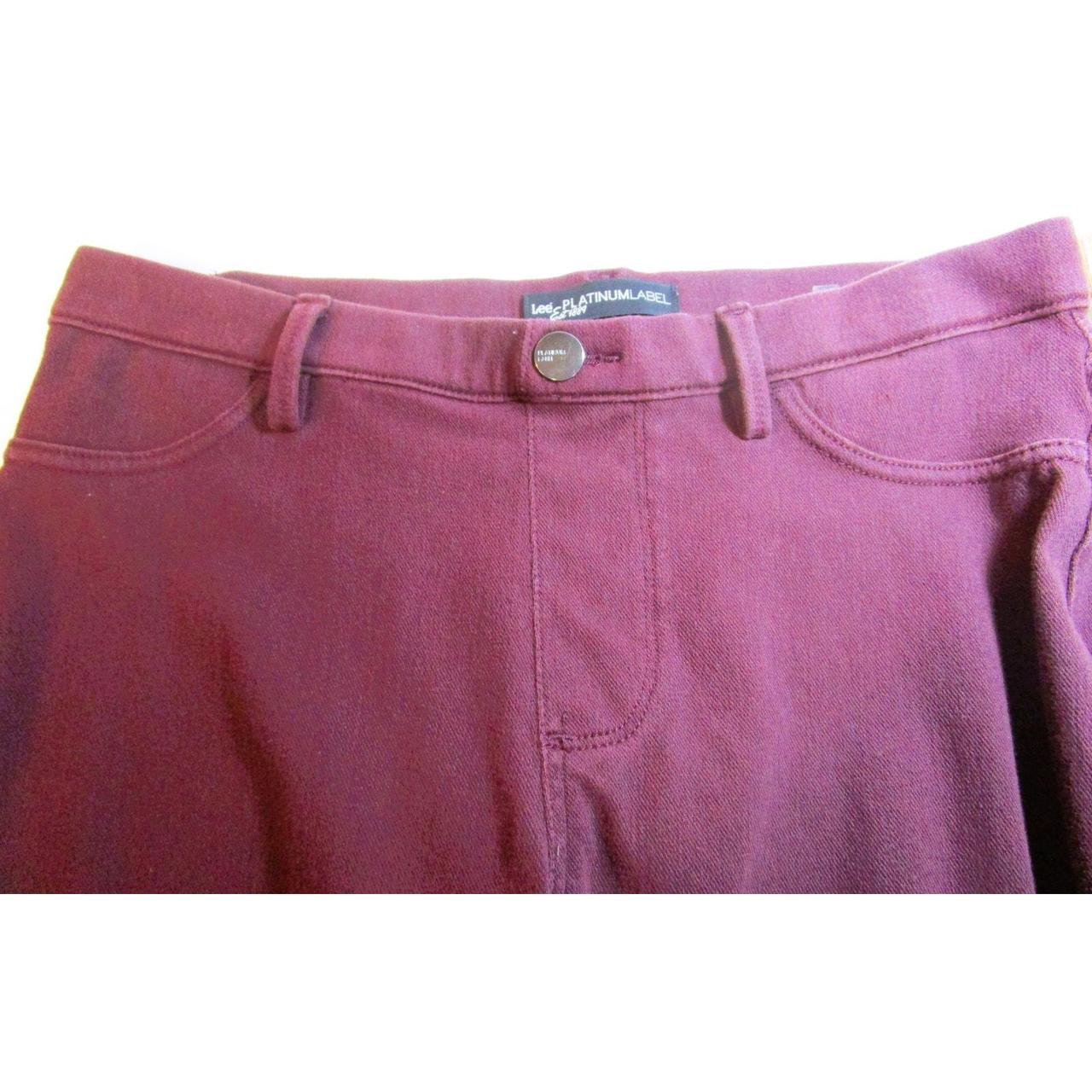 Lee Platinum Label burgundy leggings. Easy fit. Wide. Depop