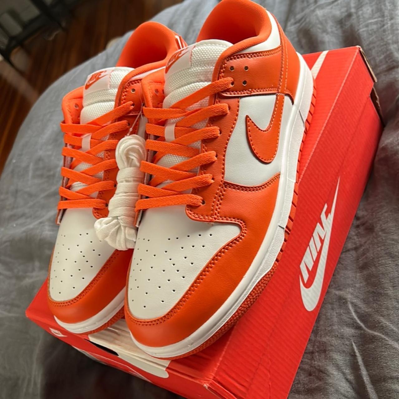 NIKE DUNK LOW SP - Syracuse - Size 11 White Orange,... - Depop