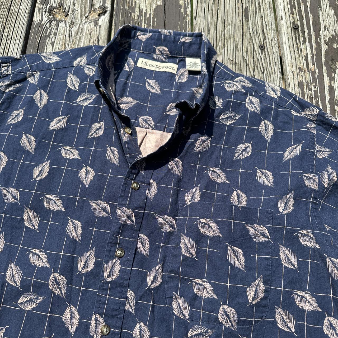 90s MUNSINGWEAR LEAF ボタンダウン 長袖シャツ 90s MUNSINGWEAR LEAF ボタンダウン 長袖シャツ