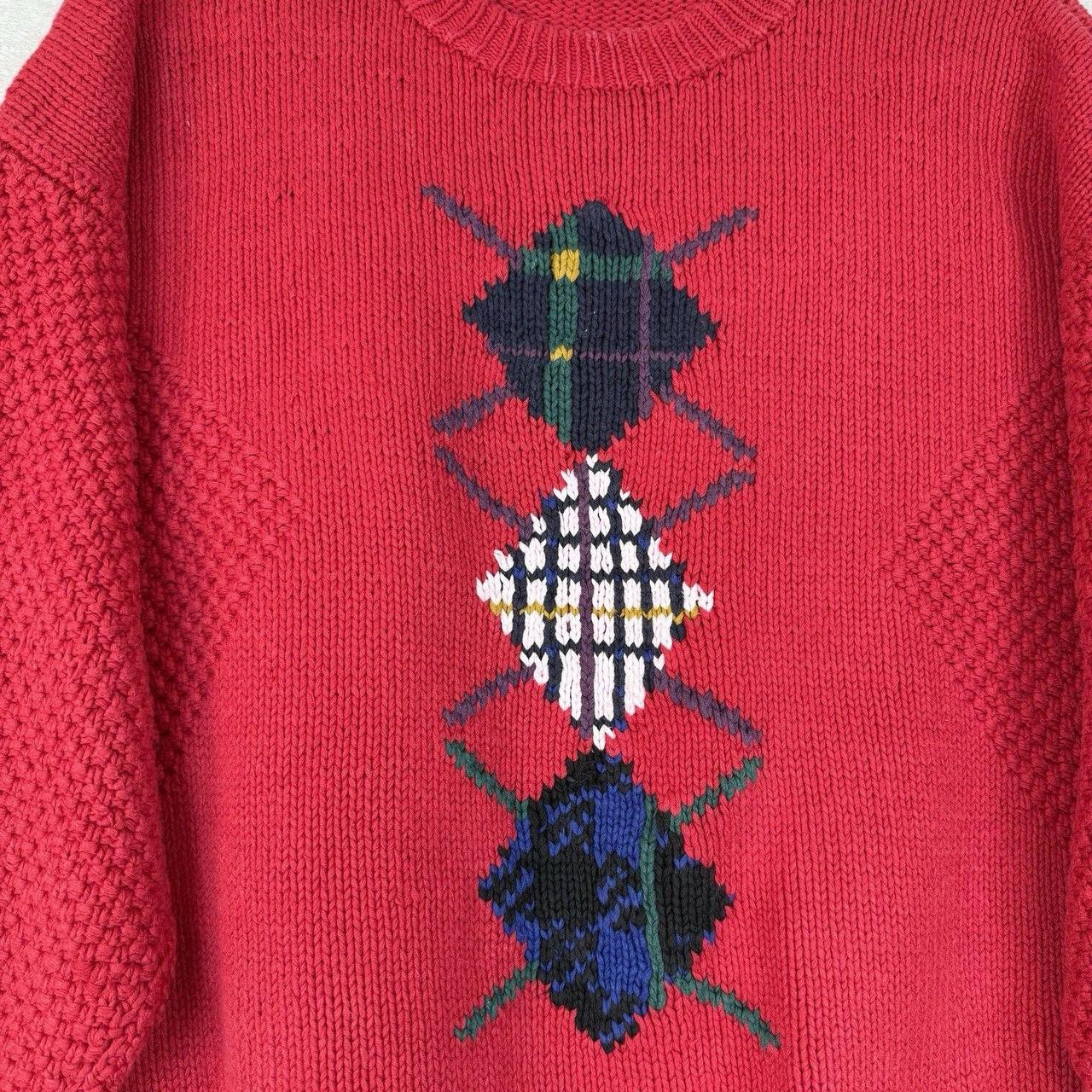 Alexander Julian Women's Sweater - Red/Multi - XL… - image 2