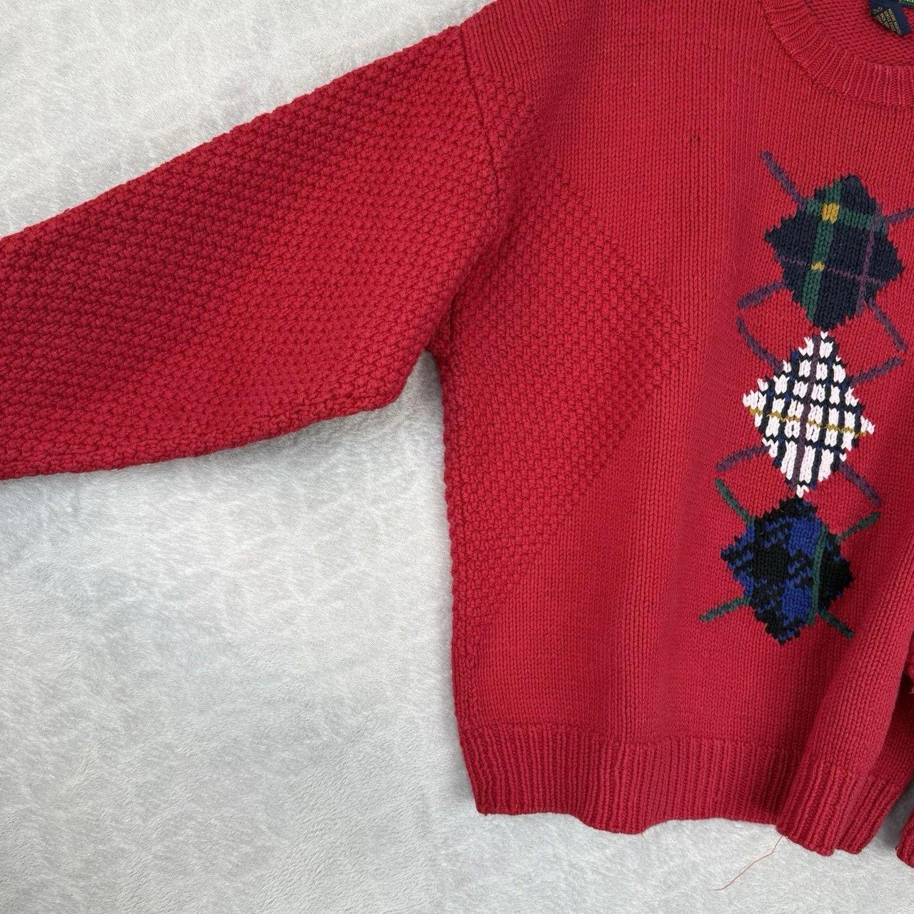 Alexander Julian Women's Sweater - Red/Multi - XL… - image 3