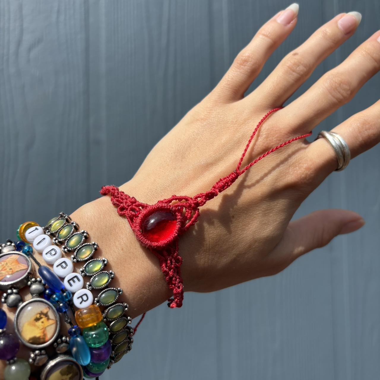 Women's Bracelet - Multi – Red Adjustable Micro M… - image 2