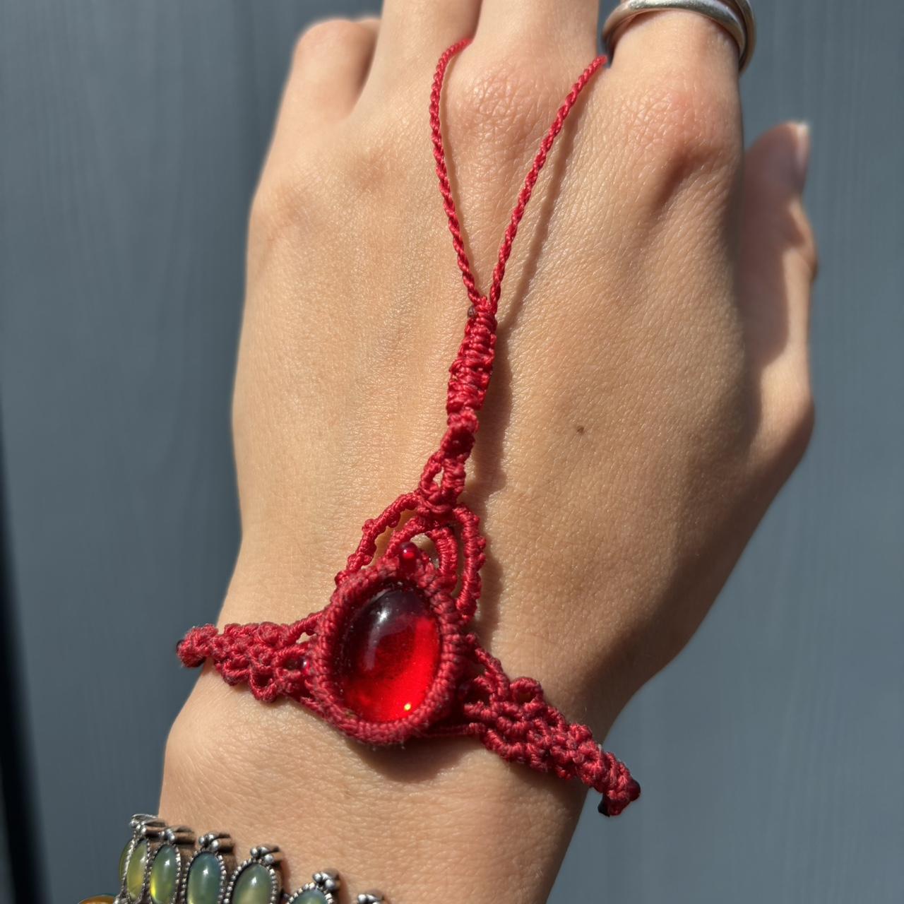 Women's Bracelet - Multi – Red Adjustable Micro M… - image 3