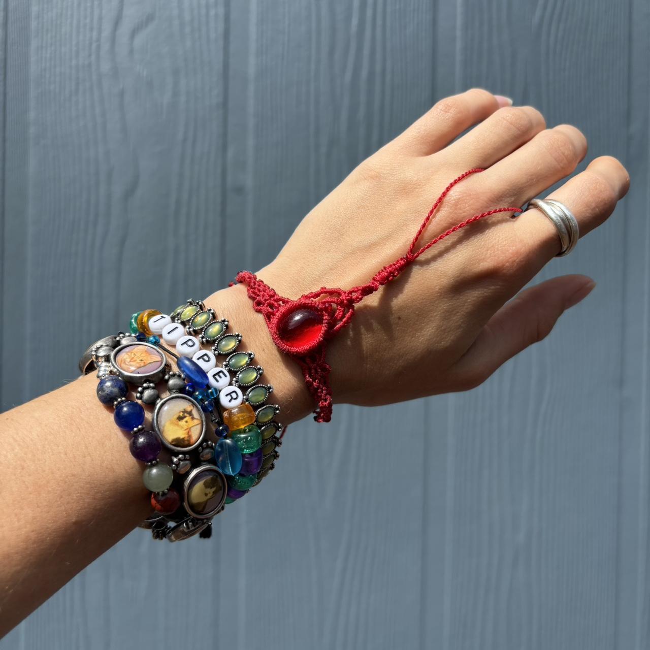 Women's Bracelet - Multi – Red Adjustable Micro M… - image 4