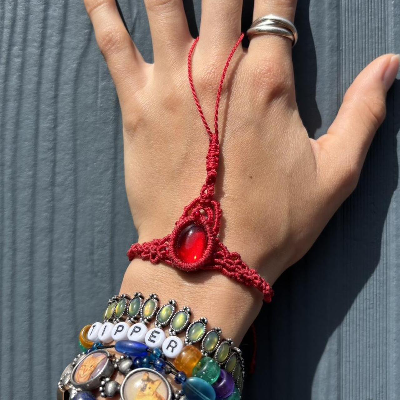 Women's Bracelet - Multi – Red Adjustable Micro M… - image 1