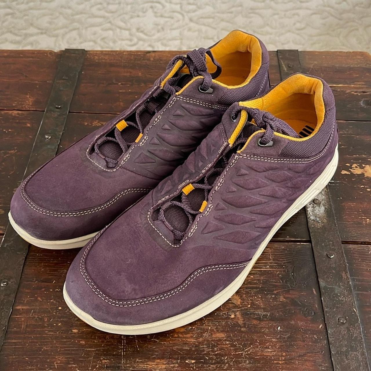 Ecco Purple Leather Exceed Low Sneaker Size 40 Great