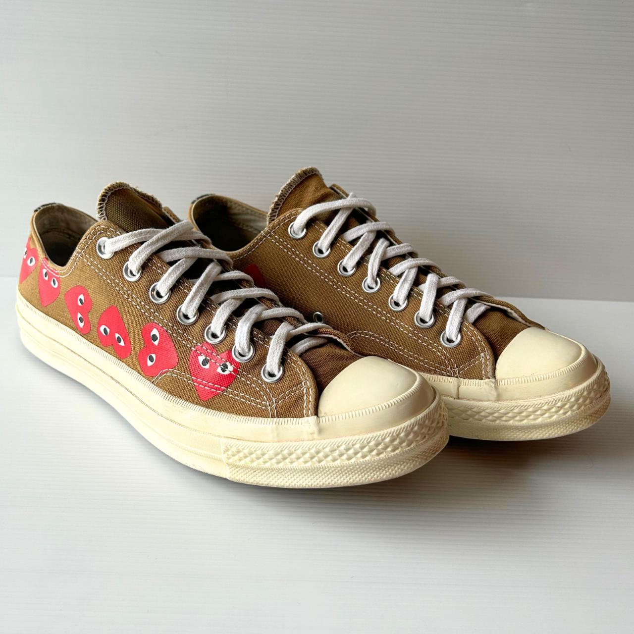 Comme des garcons converse brown best sale