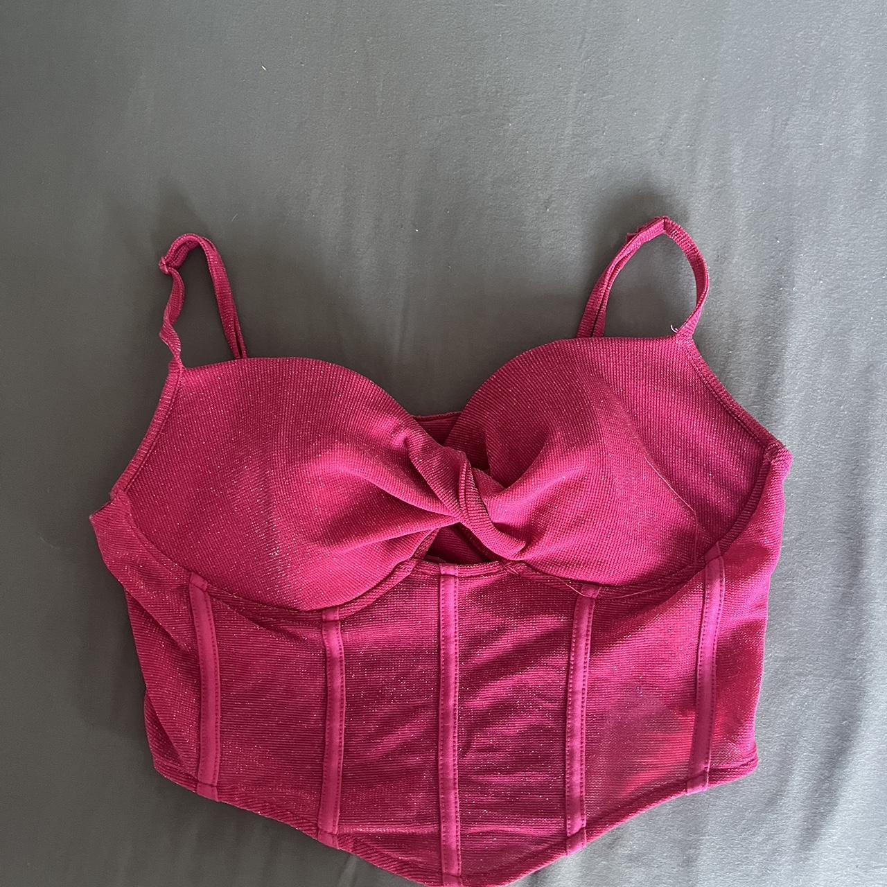 Hot pink bustier top online