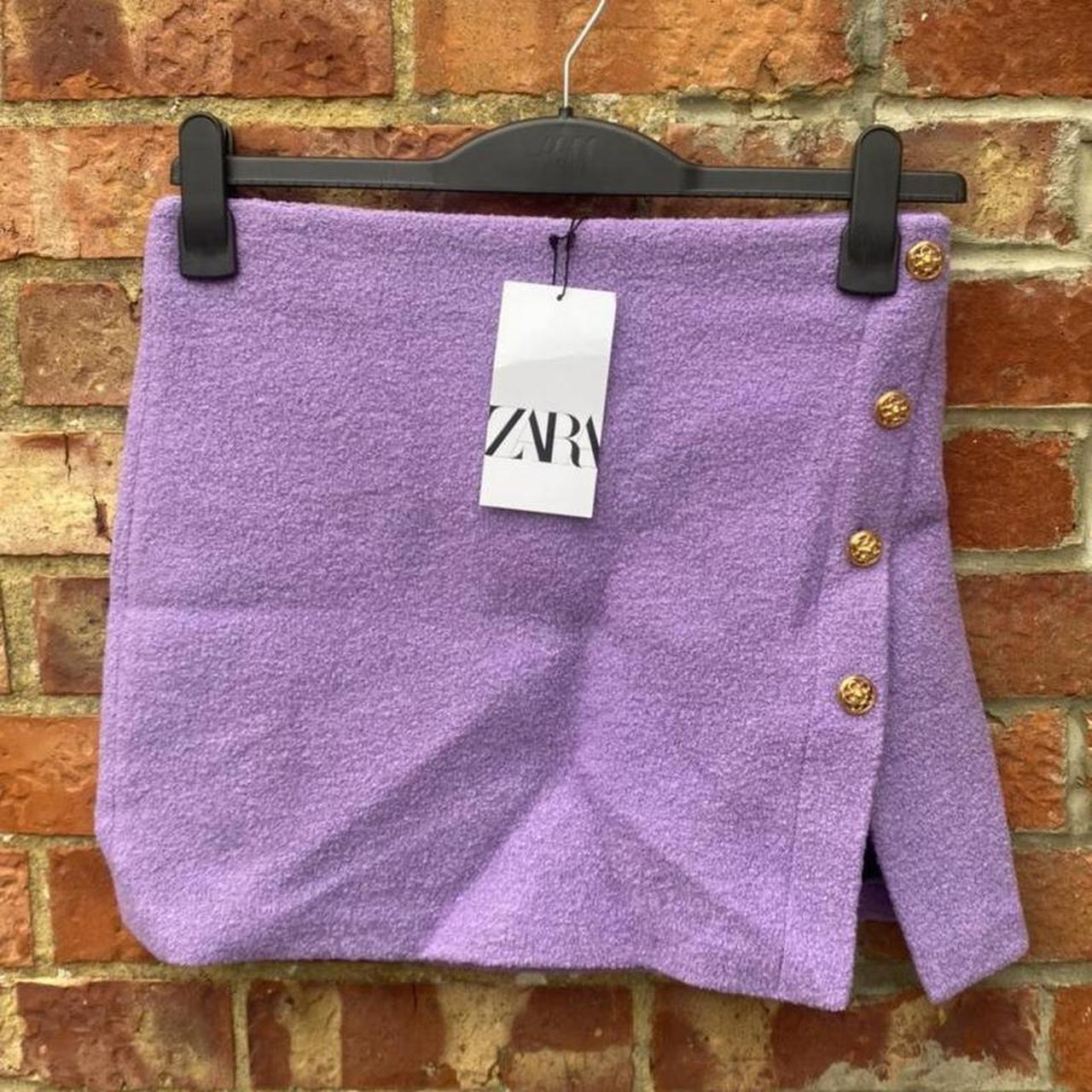 Lilac tweed skirt discount zara