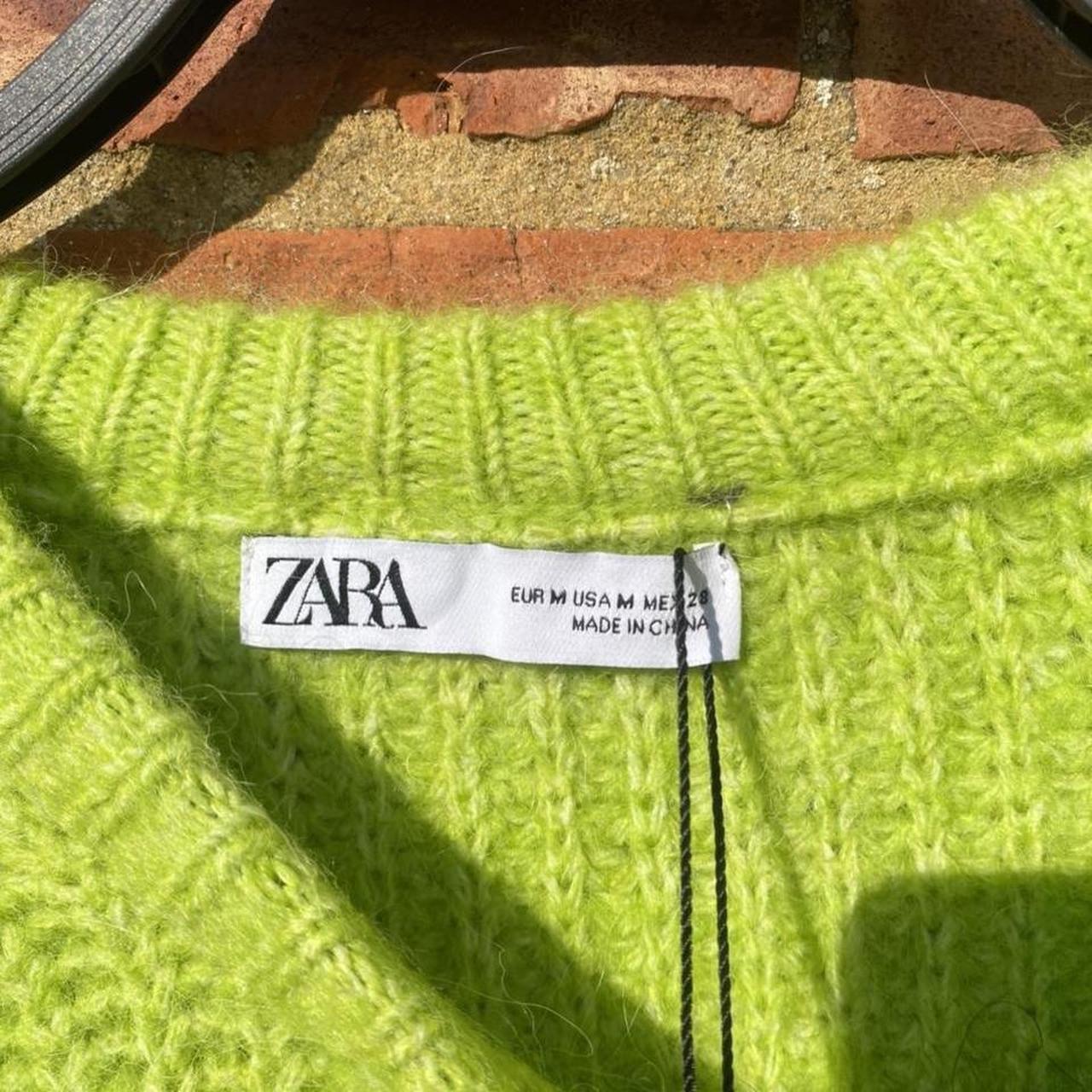 Lime green jumper zara online