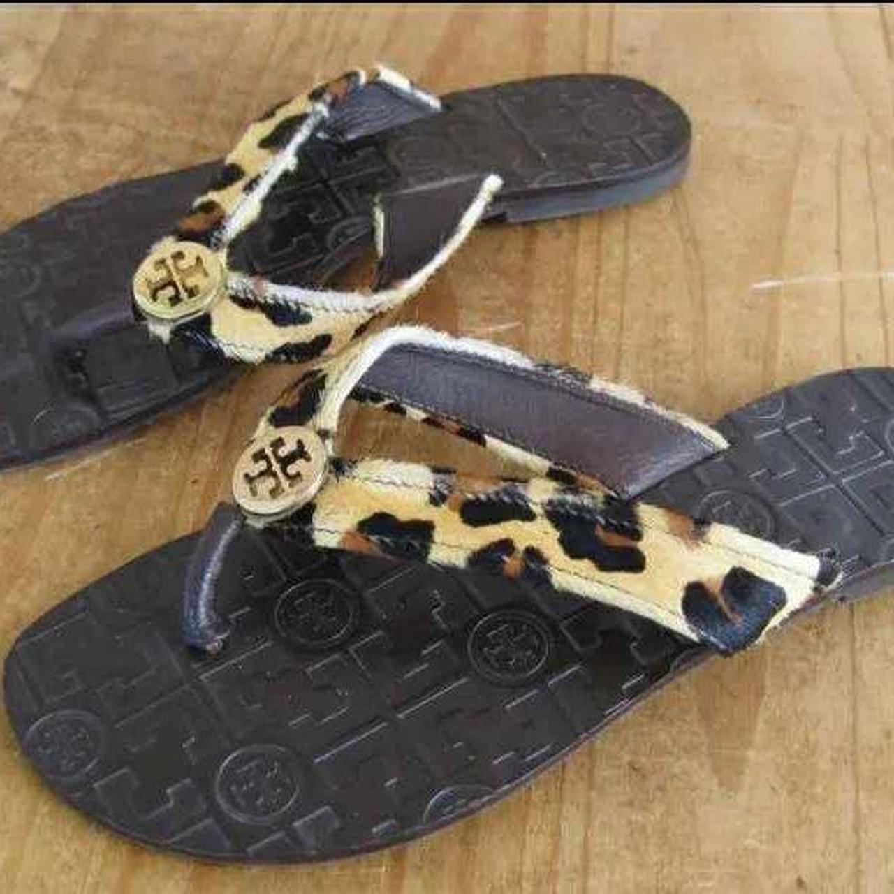 Cheetah tory burch sandals hotsell