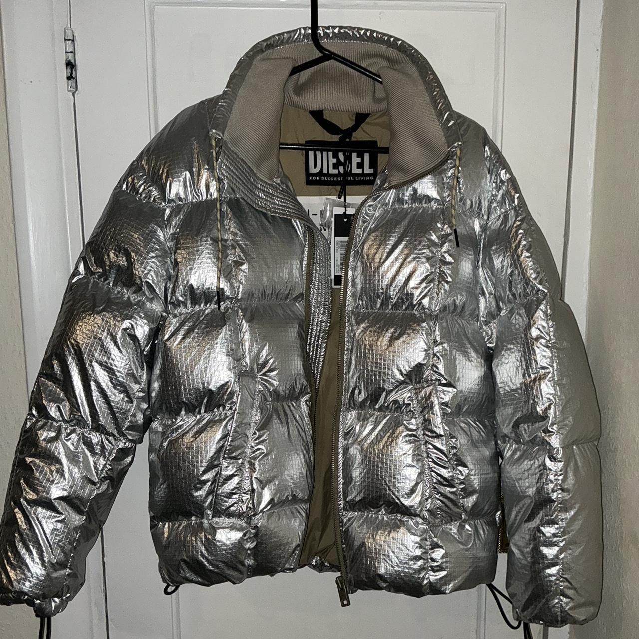 Diesel silver jacket hotsell