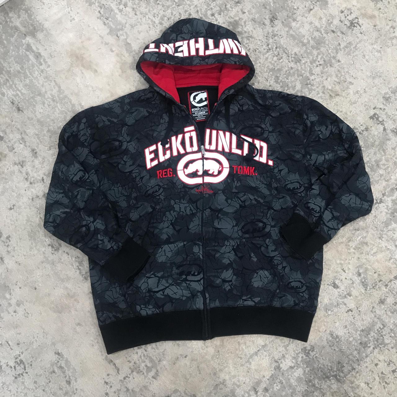 Vintage Y2K ecko unltd full zip sweatshirt hoodie... - Depop