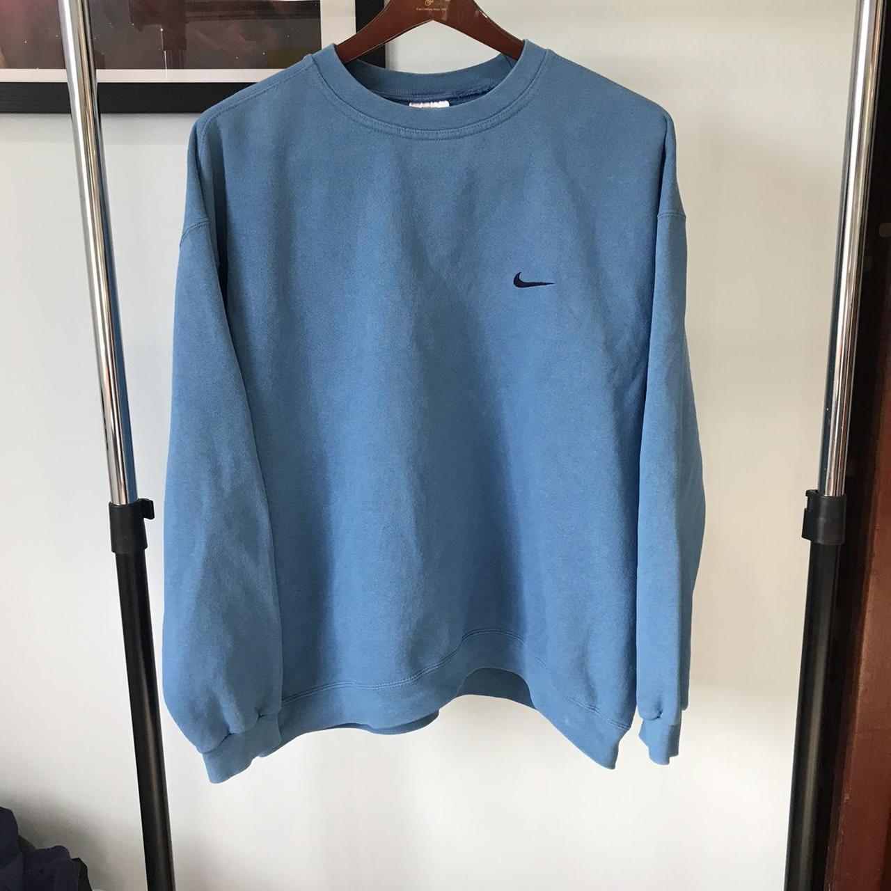 Nike Sweater Light Blue Nike Crewneck Vintage Vintage Nike Baby