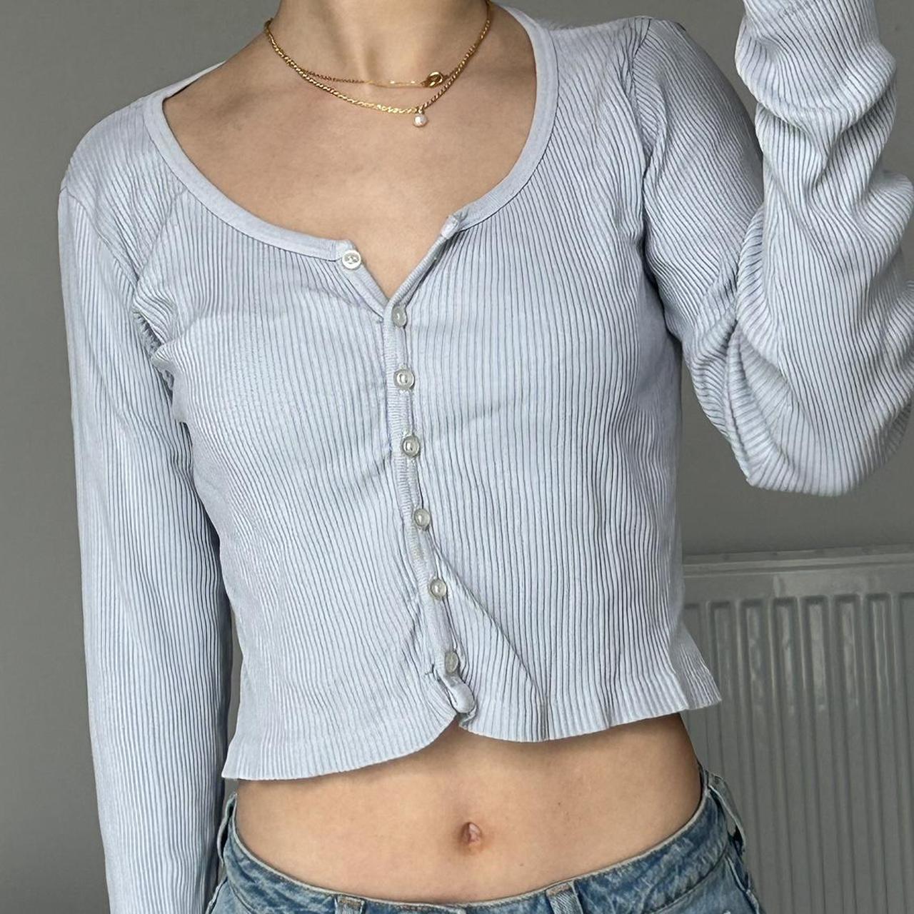 Baby blue Brandy Melville long sleeve top One... Depop
