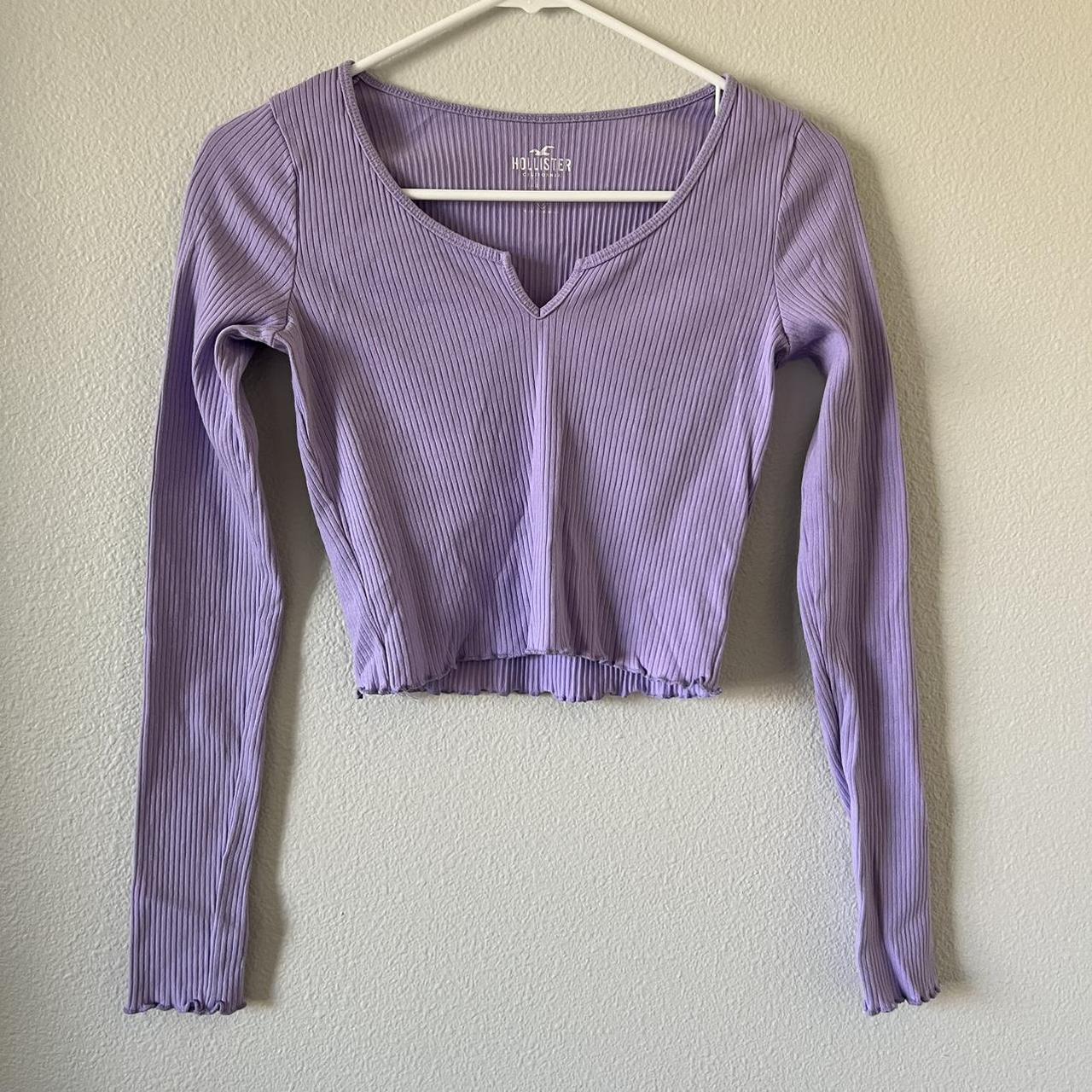 Hollister long sleeve baby top bright lavender