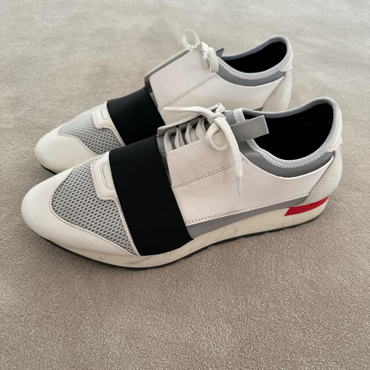 Black and red balenciaga runners best sale