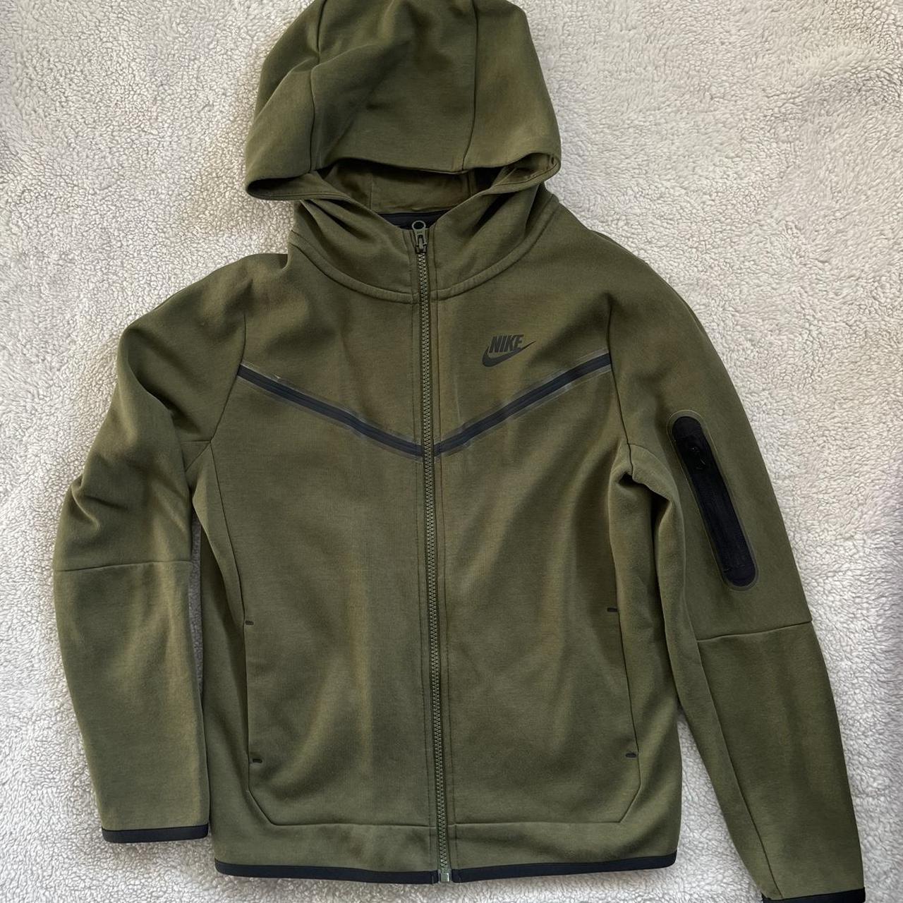 nike tech hoodie olive green