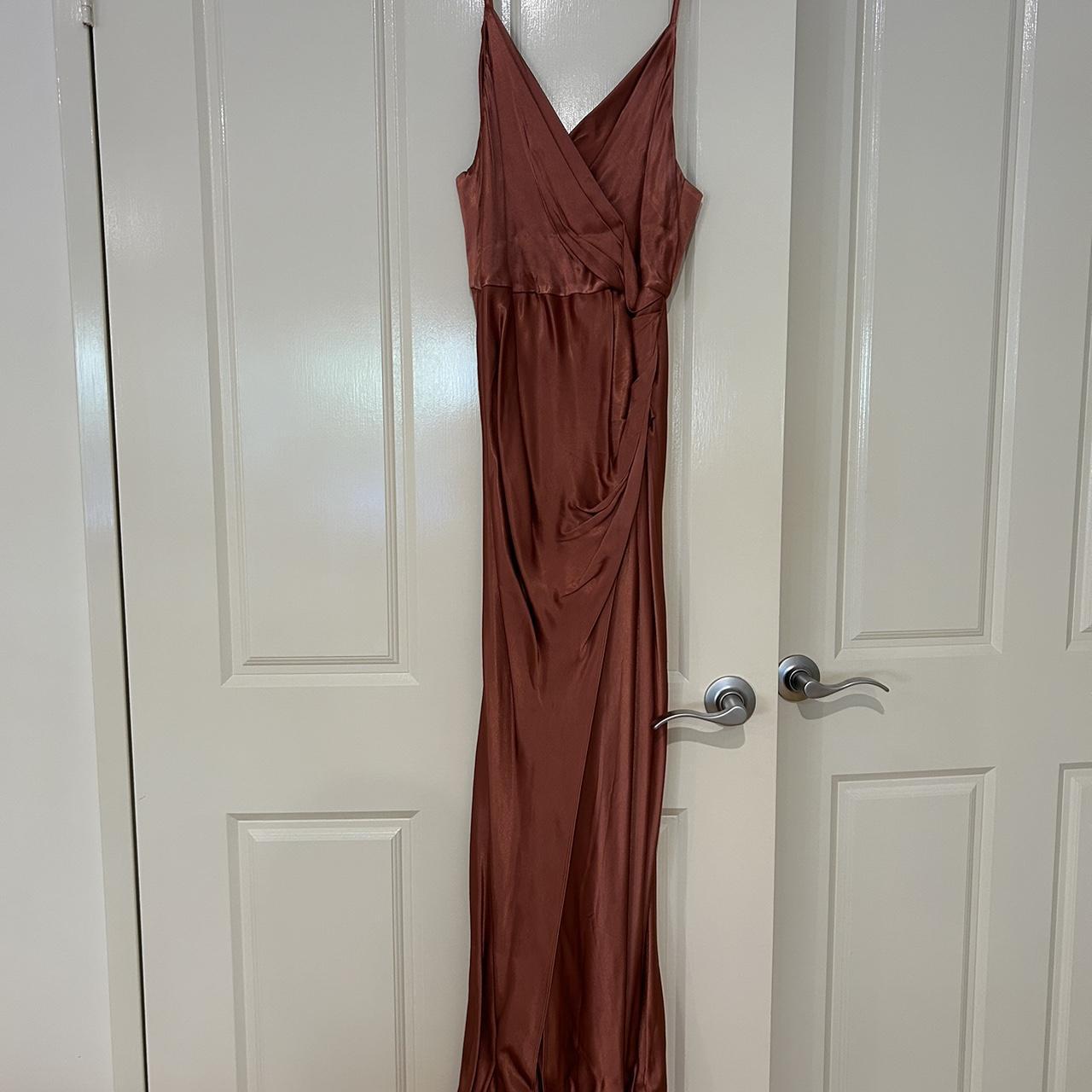 SHONA JOY La Lune Cowl Draped Wrap Dress Size 12... - Depop