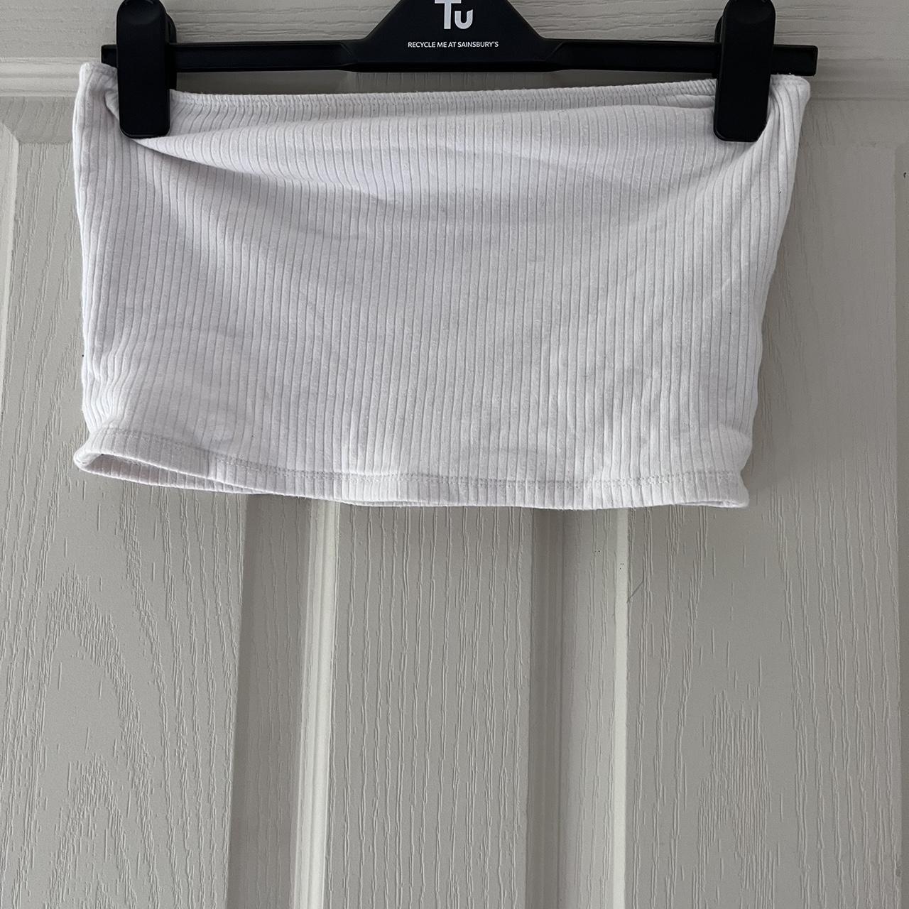 Hollister white bandeau hotsell