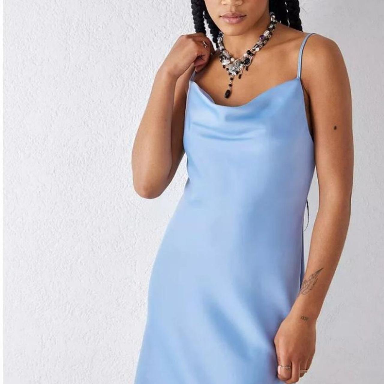 Urban outfitters light blue slip dress size xxs Depop