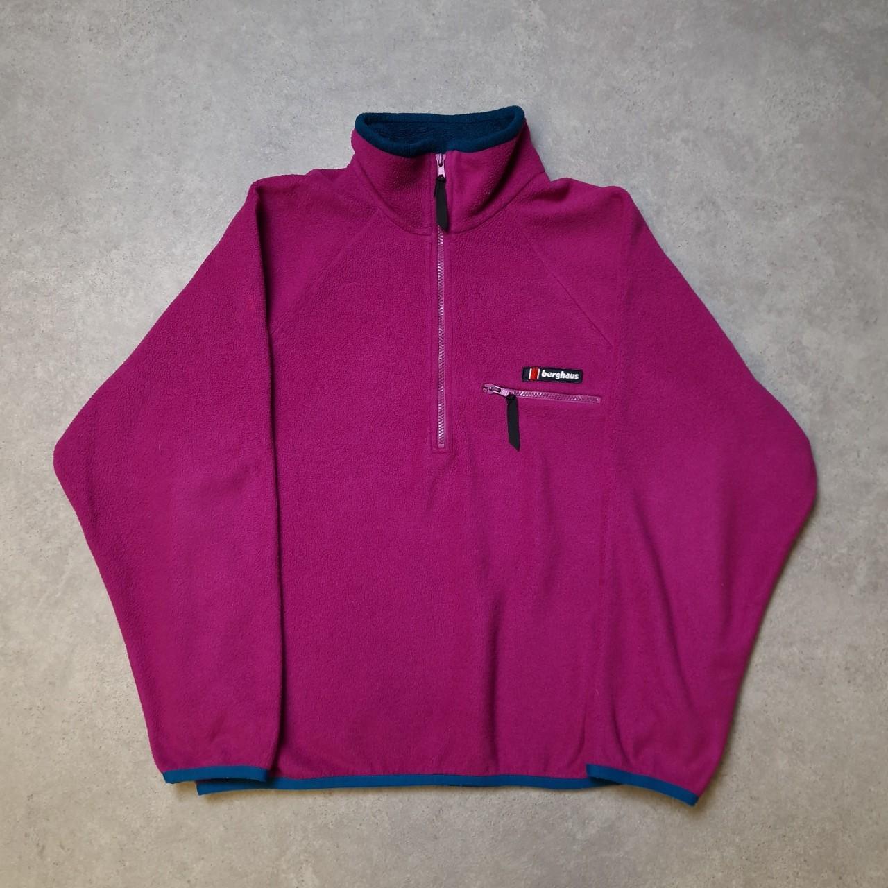 Vintage Berghaus fleece. 1/4 zip. Colour - Pink Tag... - Depop