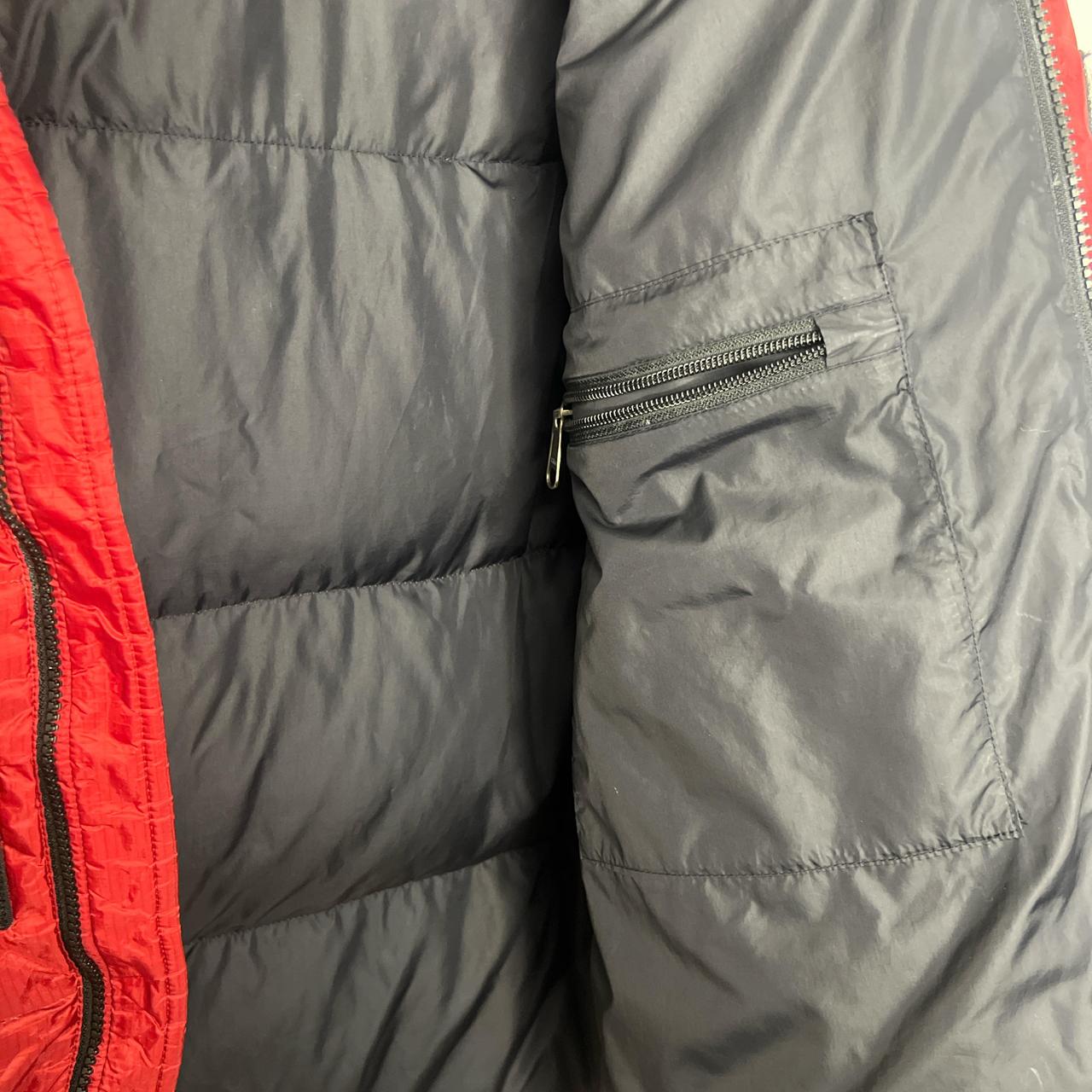 The north face 700 Baltoro coat in red and black... - Depop