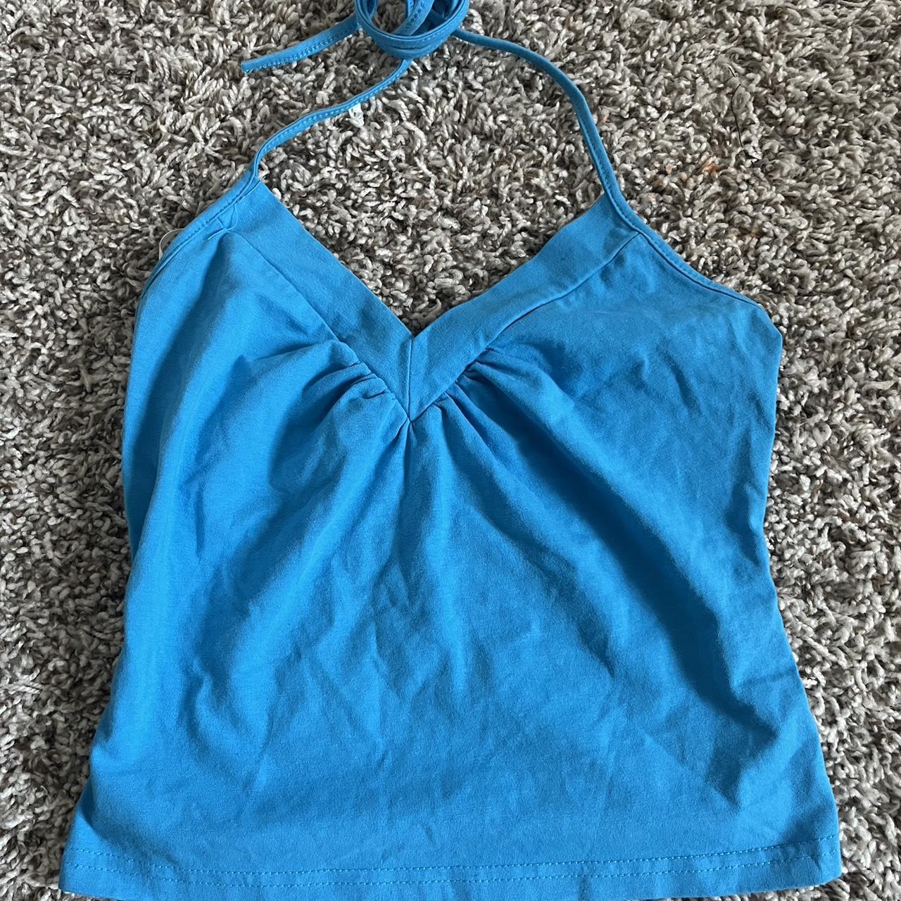 SHEIN Blue crop top xs - Depop