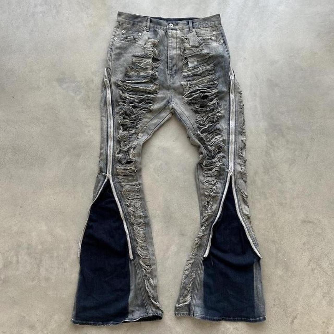rick owens bolan banana distressed jeans fit fully | Depop rick owens bolan banana distressed jeans fit fully | Depop