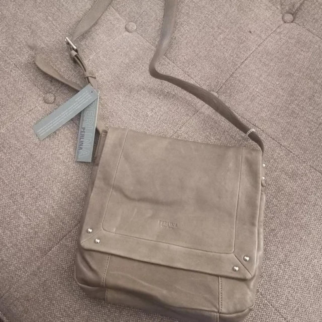 New With Tags Perlina Laura Messenger Bag Olive... - Depop