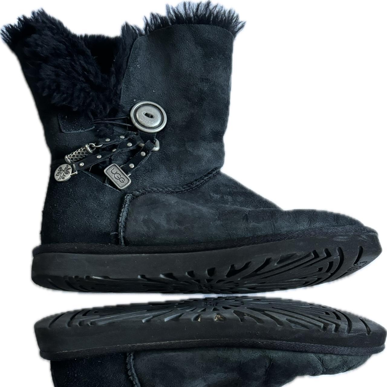 Black ugg boots with charms best sale