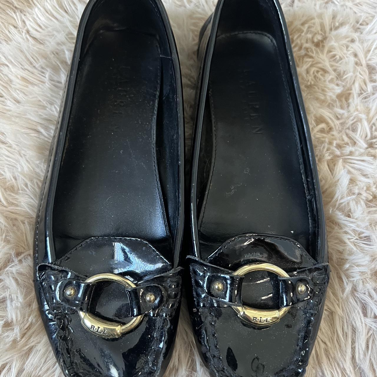 ralph lauren women's loafers black