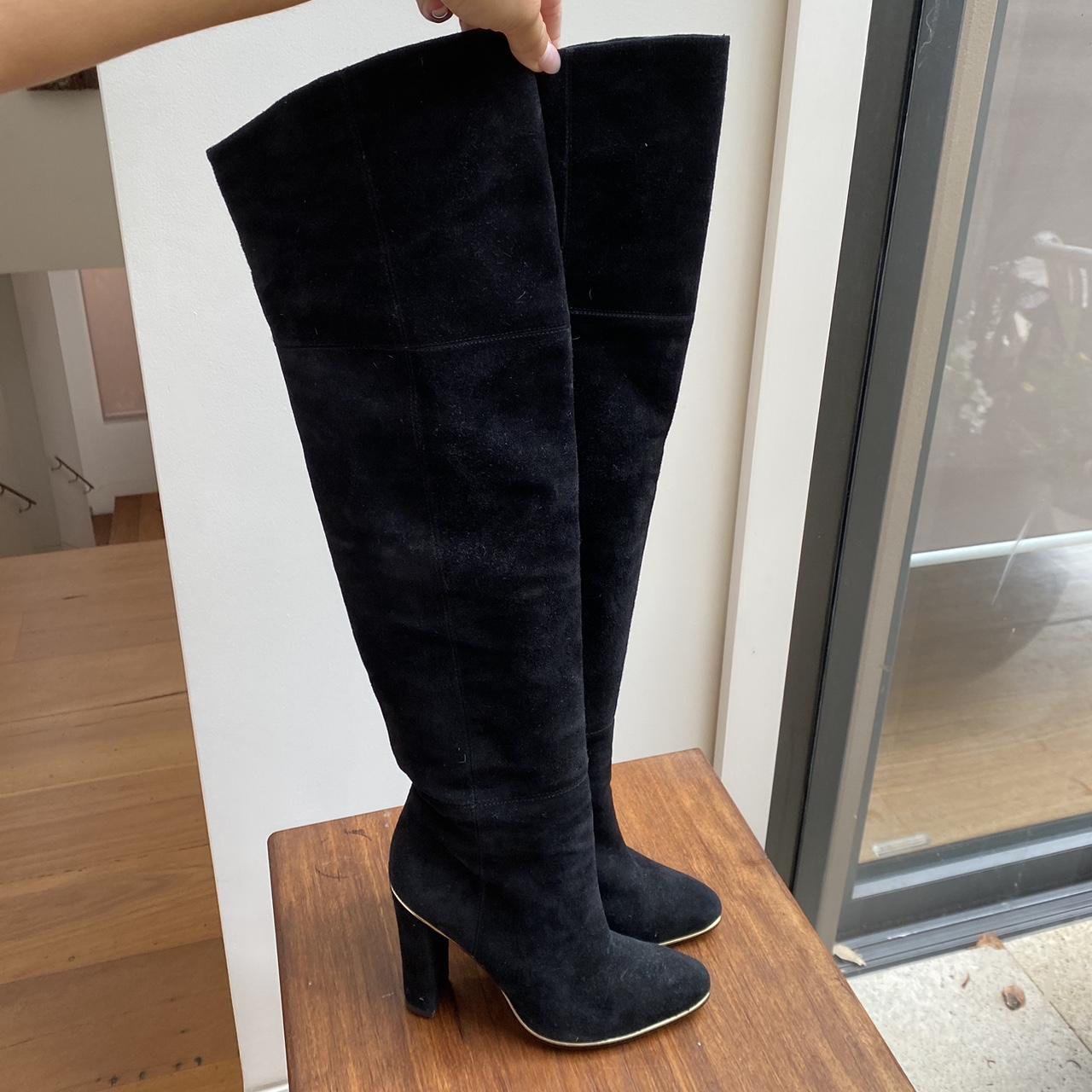 Wittner suede black knee high boots Worn a