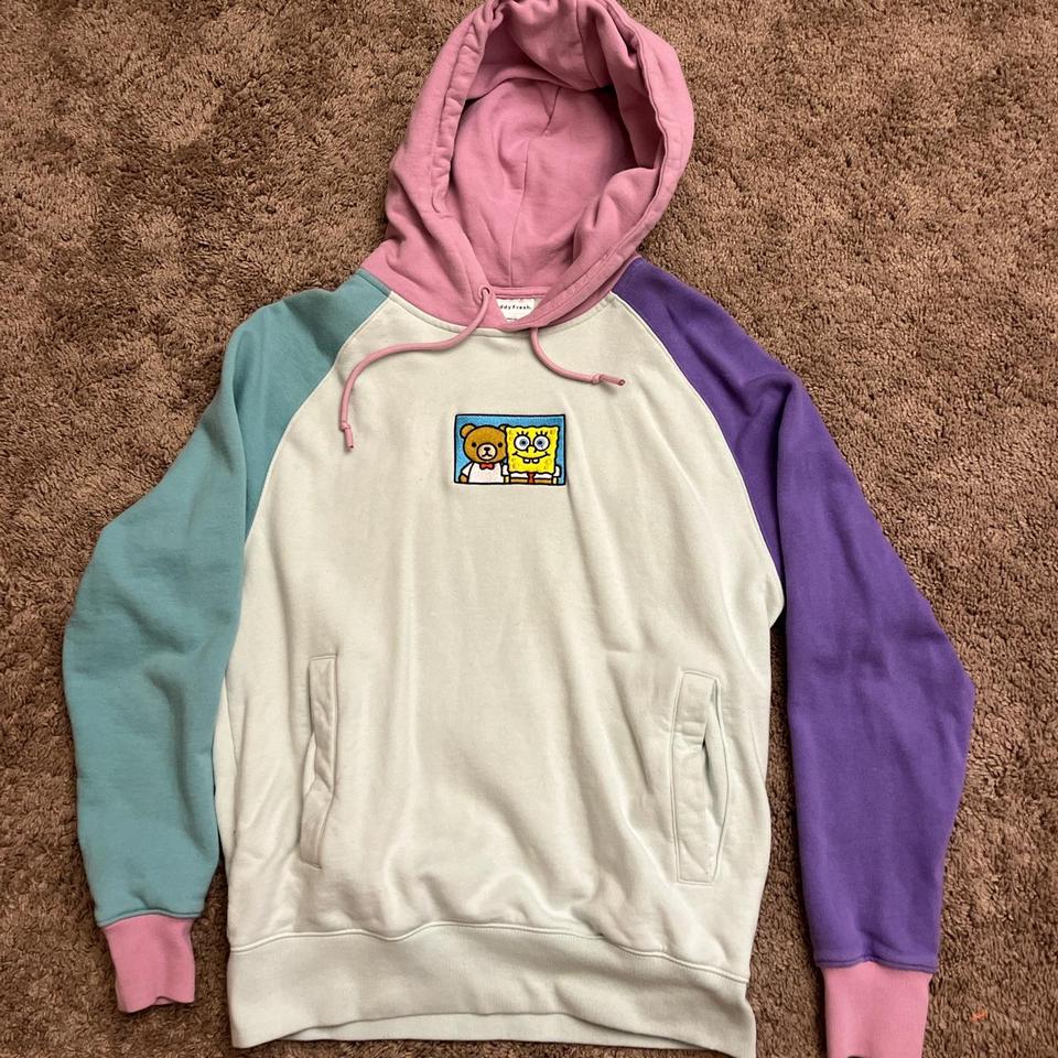 Teddy fresh x SpongeBob color block hoodie Only Depop