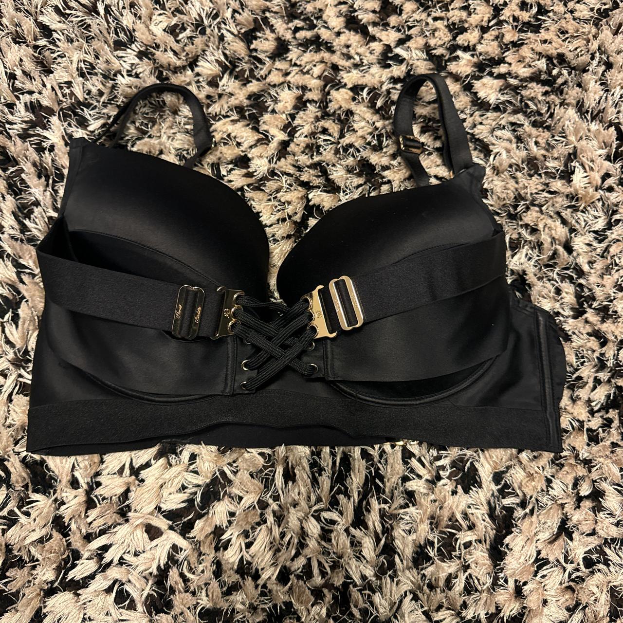 Honey birdette Black push up chain corset detail bra - Depop