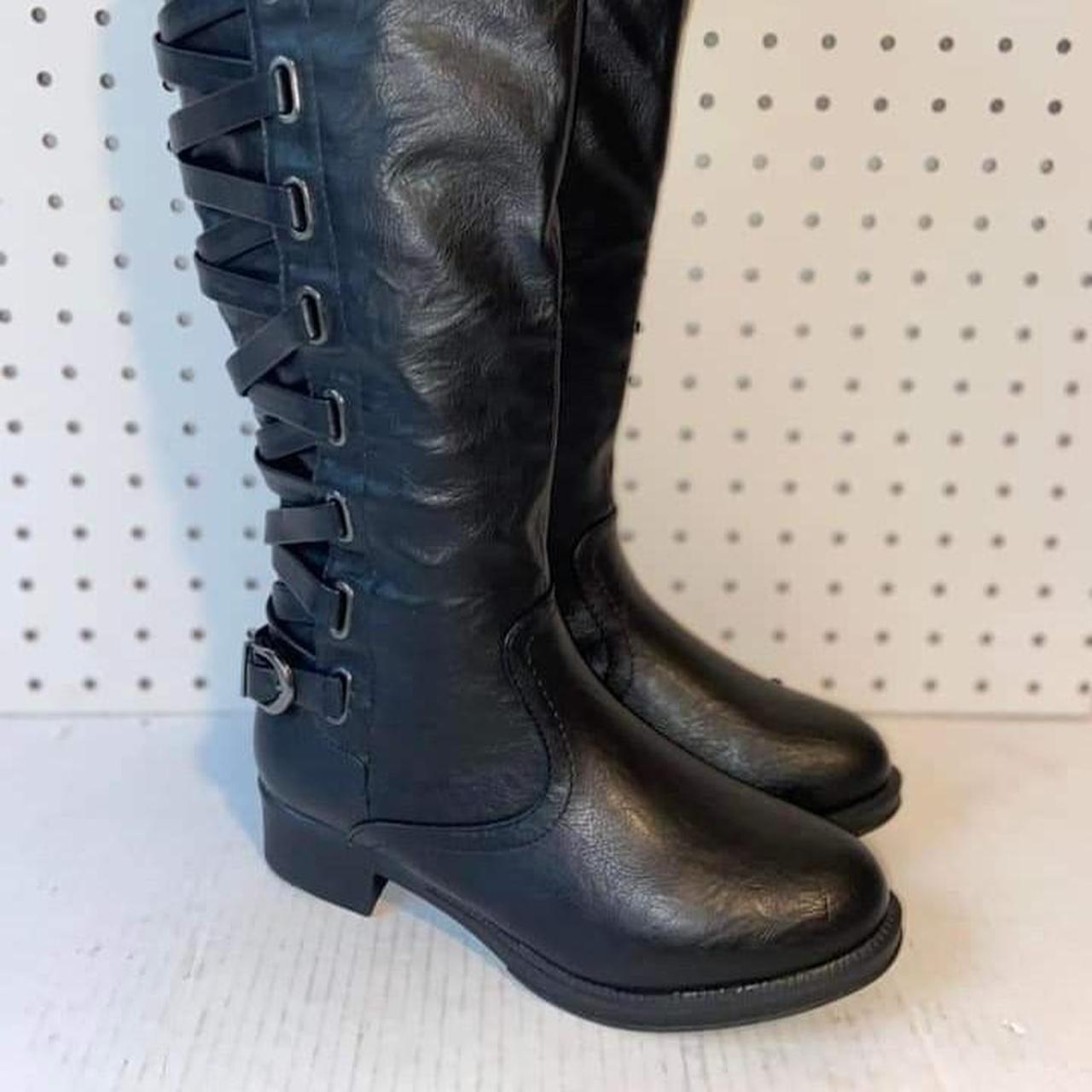 brycen faux leather lace up boot