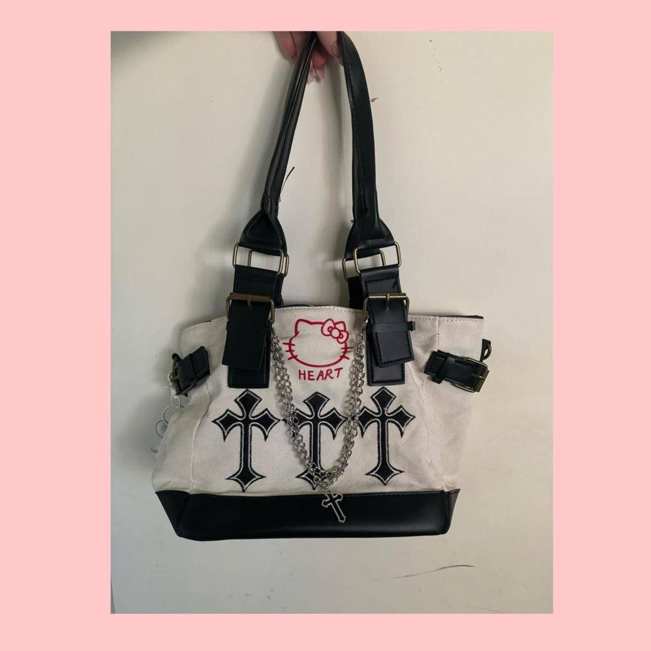 hello kitty cross chained hand bag 🎀 super duper... - Depop