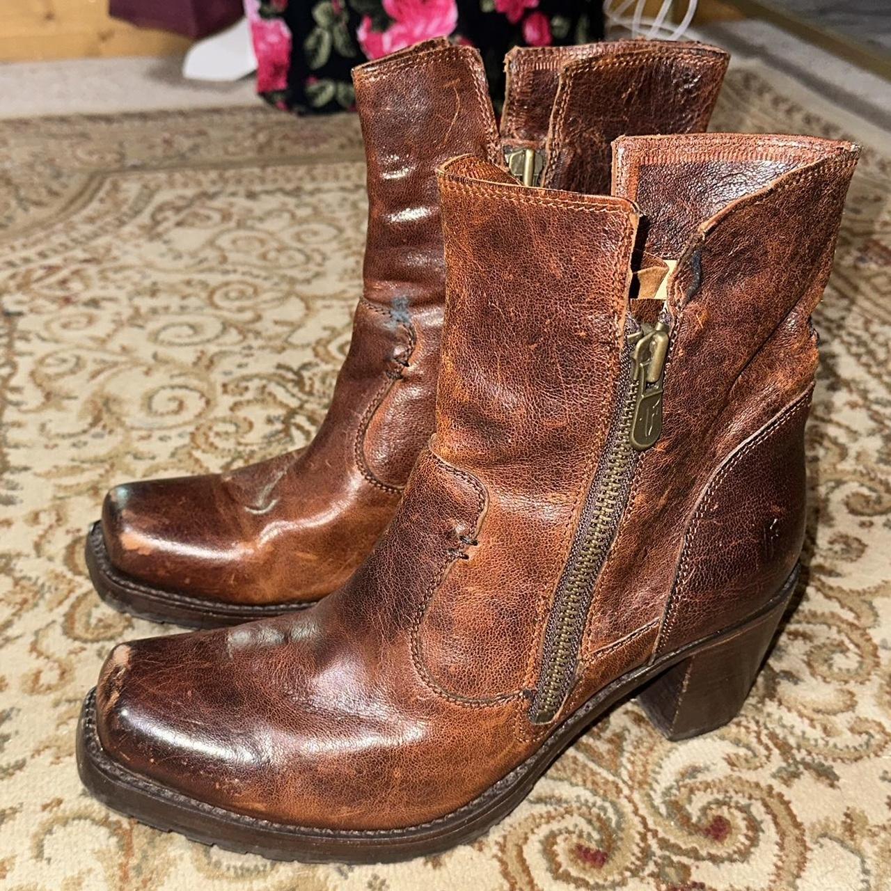 Amazing authentic FRYE heeled ankle boots These are. Depop