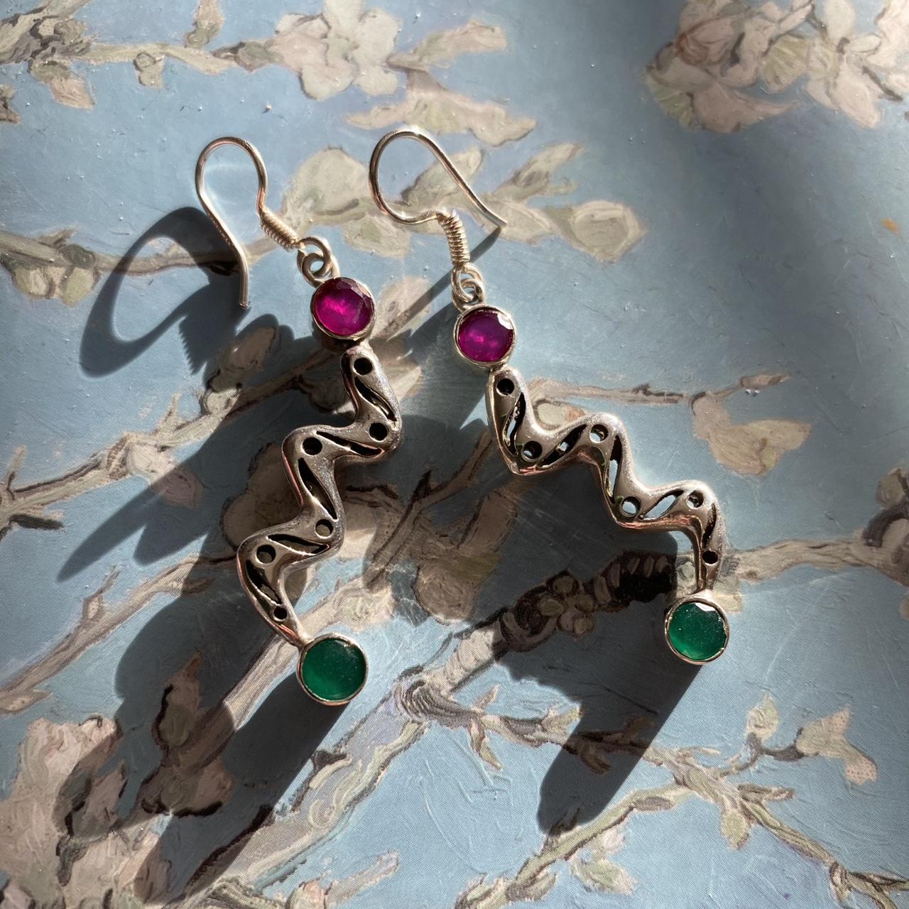 Women's Earrings - Multi/Silver – Unique Ruby and… - image 1