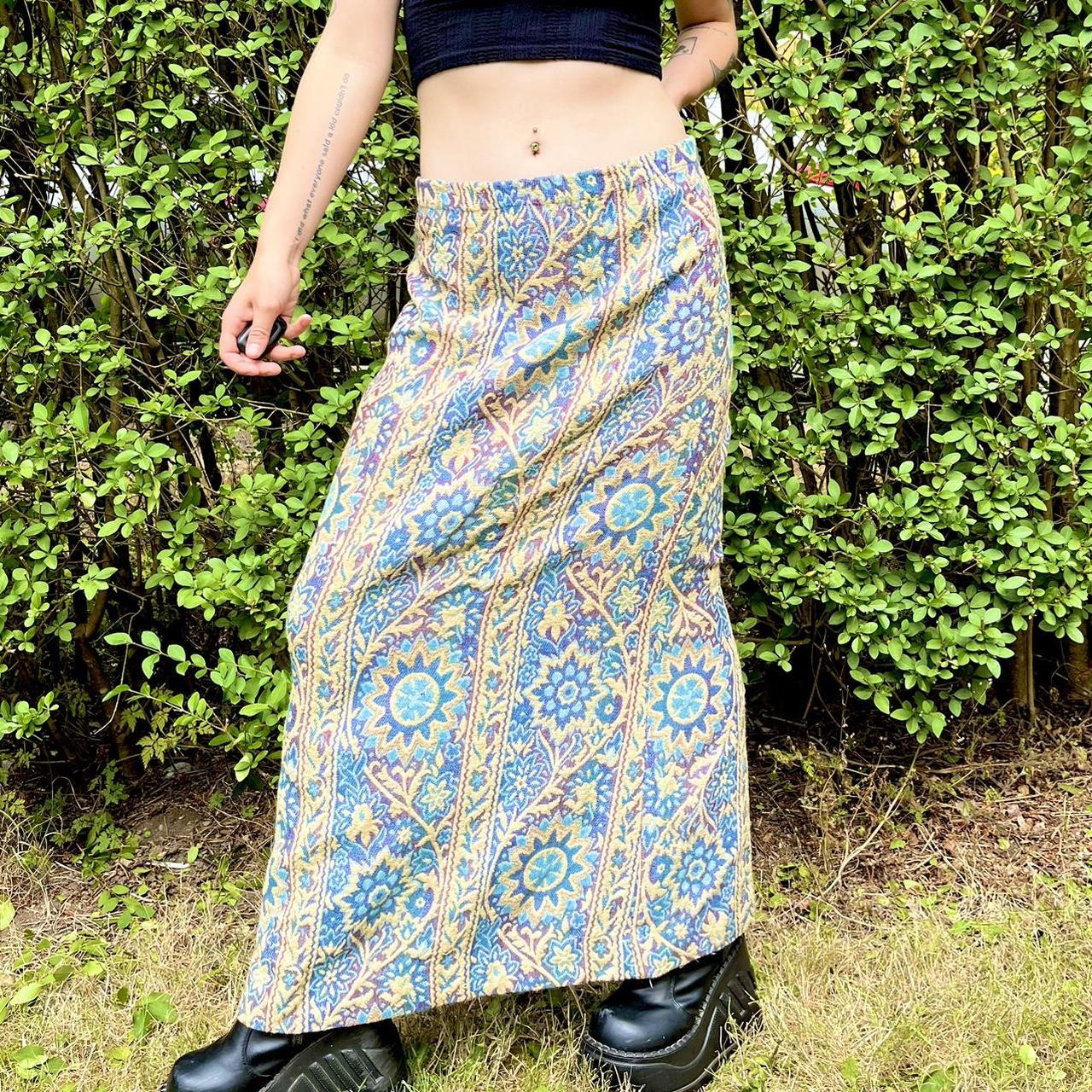 Boho skirt 80s hotsell