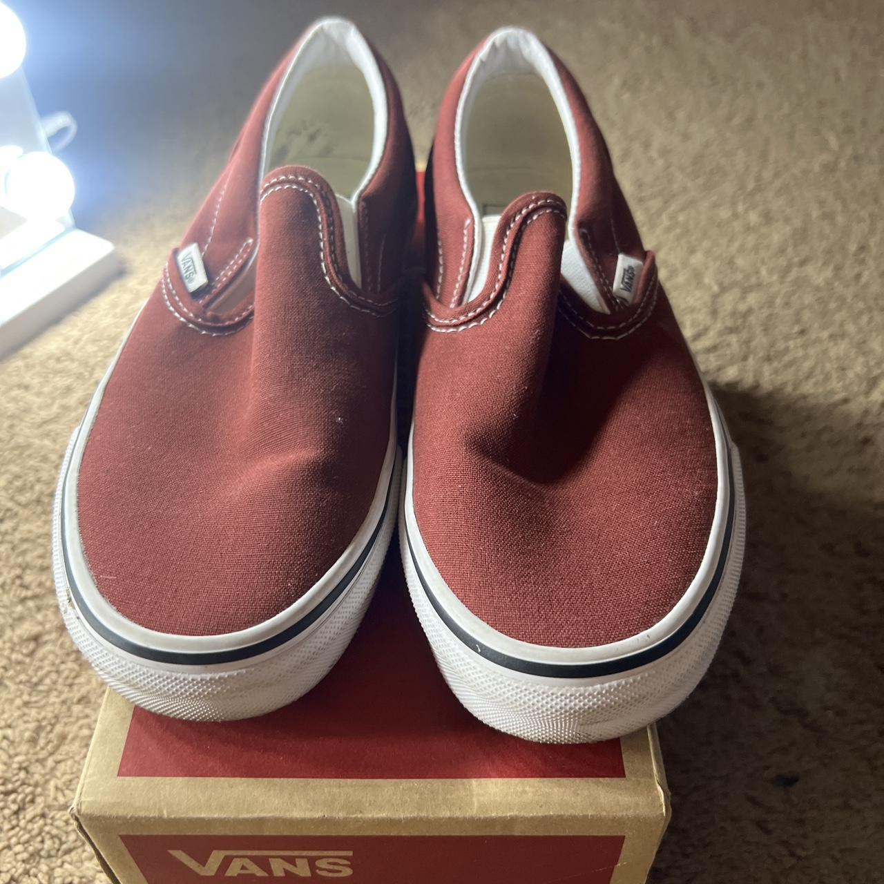 Burgundy vans women Depop