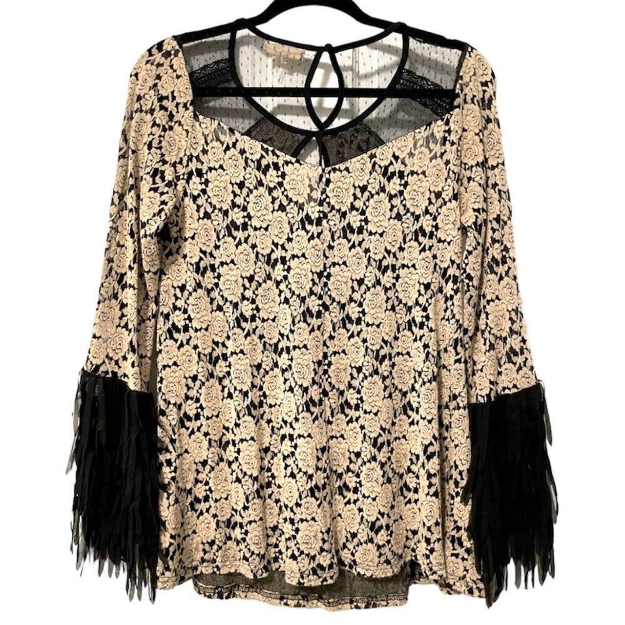 Source Unknown Women's Blouse - Cream/Black - 14 … - image 2