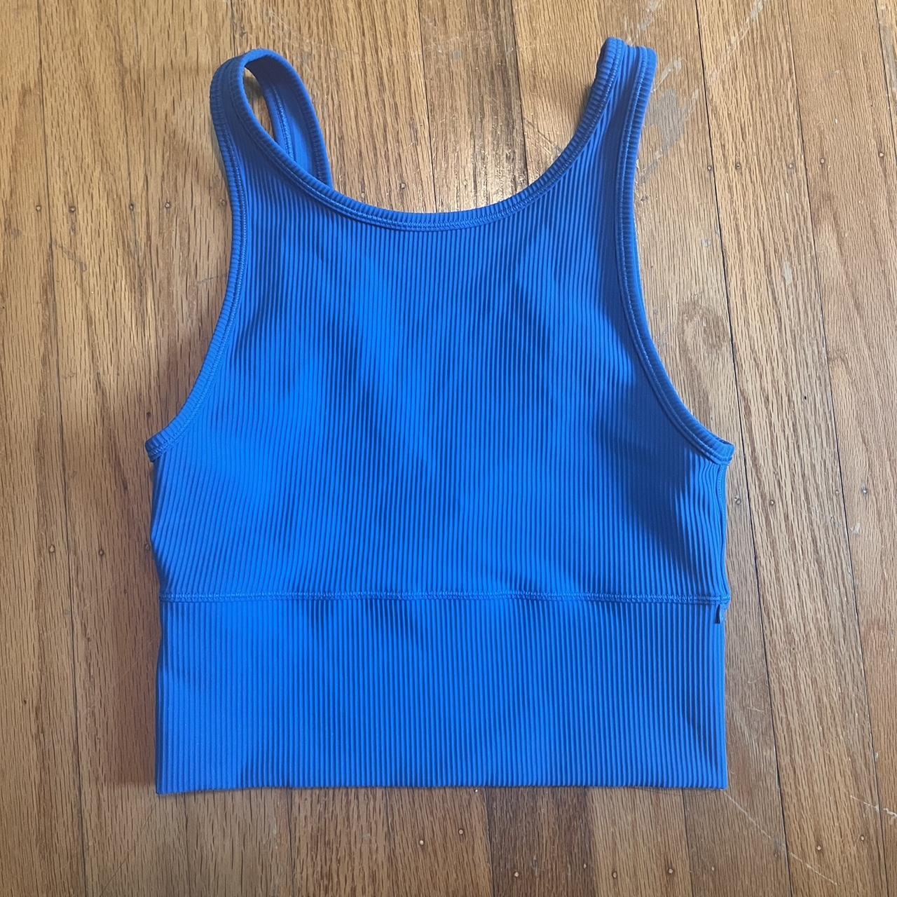 Blue power pivot top size 6. Great condition worn... - Depop