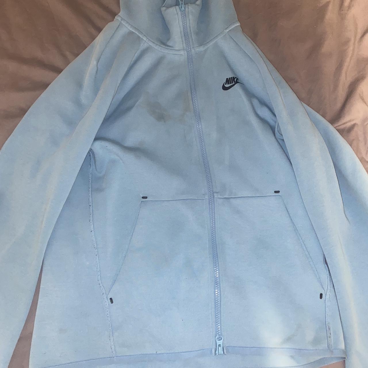 nike tech fleece stone blue hoodie