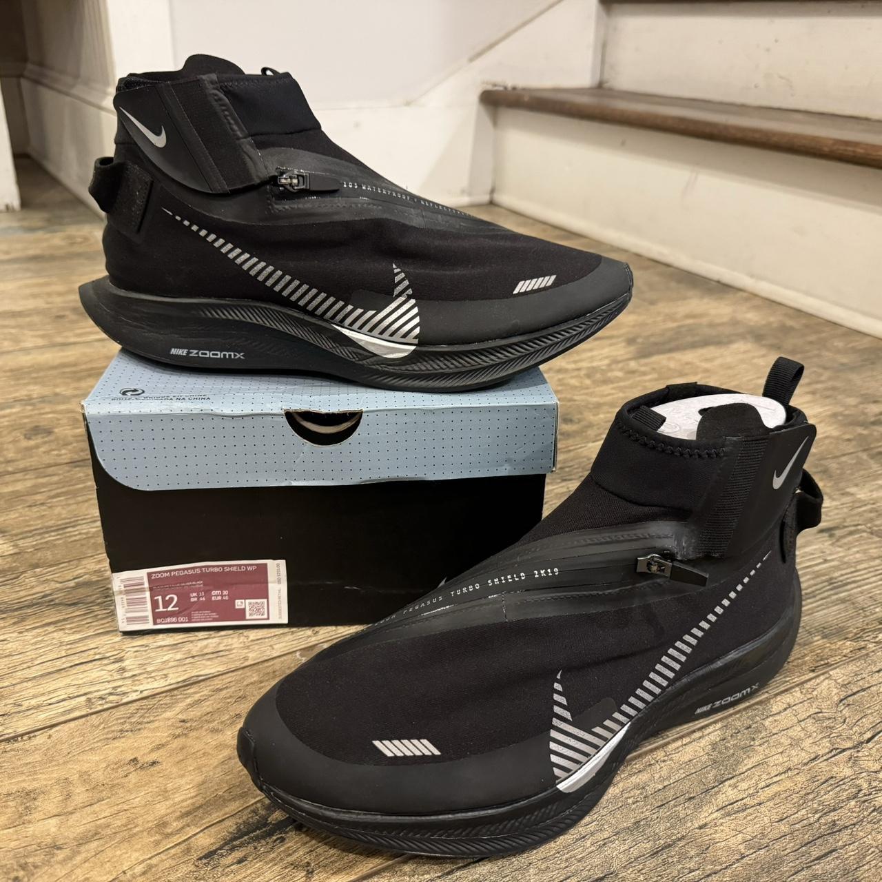 Nike zoom pegasus turbo shield black hotsell