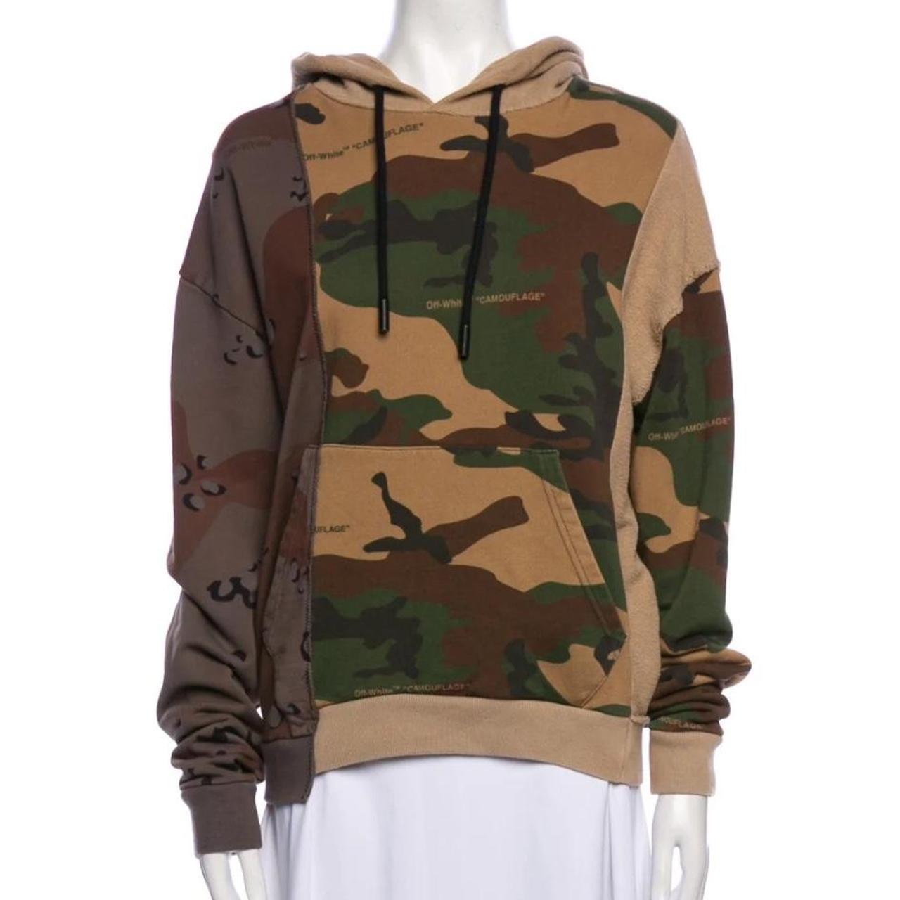 Off white reconstructed camo hoodie best sale